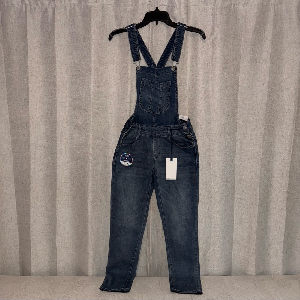 Wallflower Eco Denim Overalls size small new with tags Insta stretch 27.5 inseam